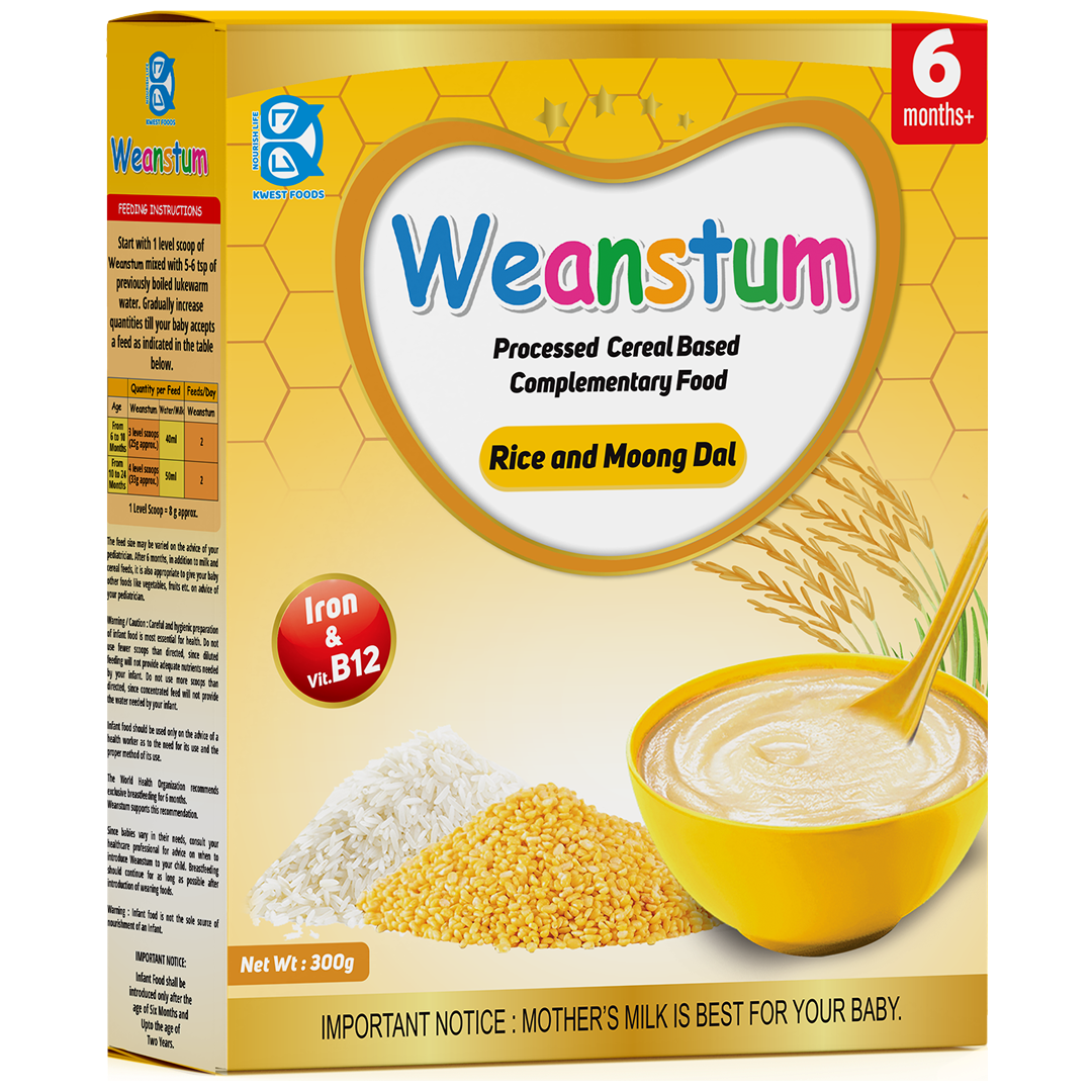 Weanstum Infant Cereal – Rice and Moong Dal