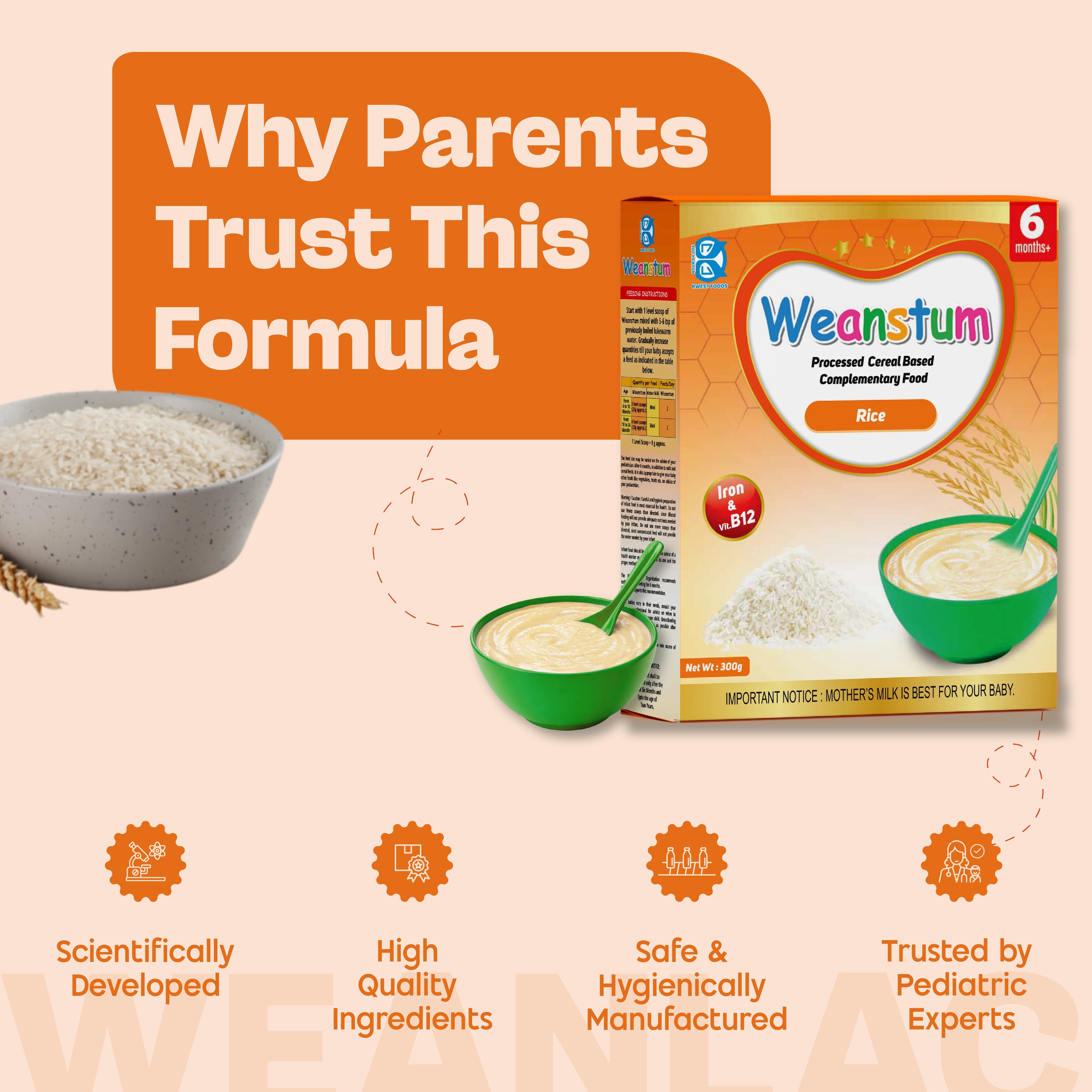 Weanstum Infant Cereal – Rice