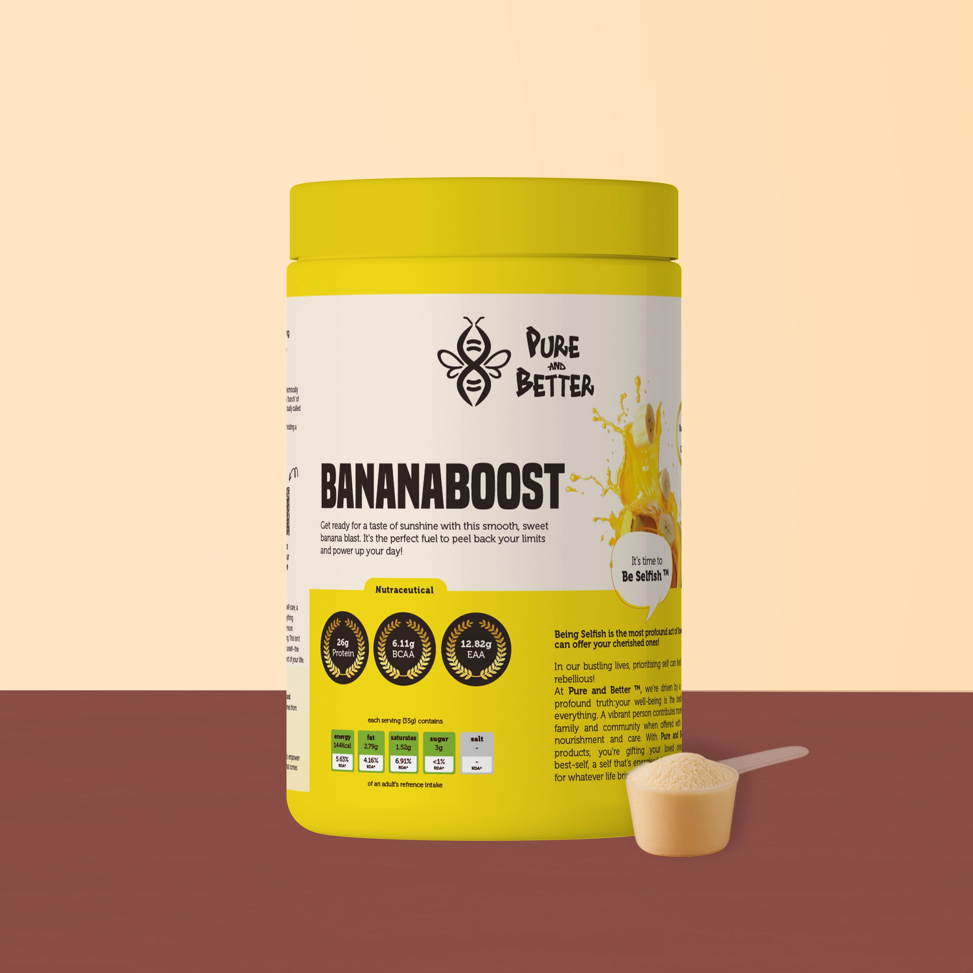 Bananaboost Protein Jar – 26g Whey Protein | 500g Total