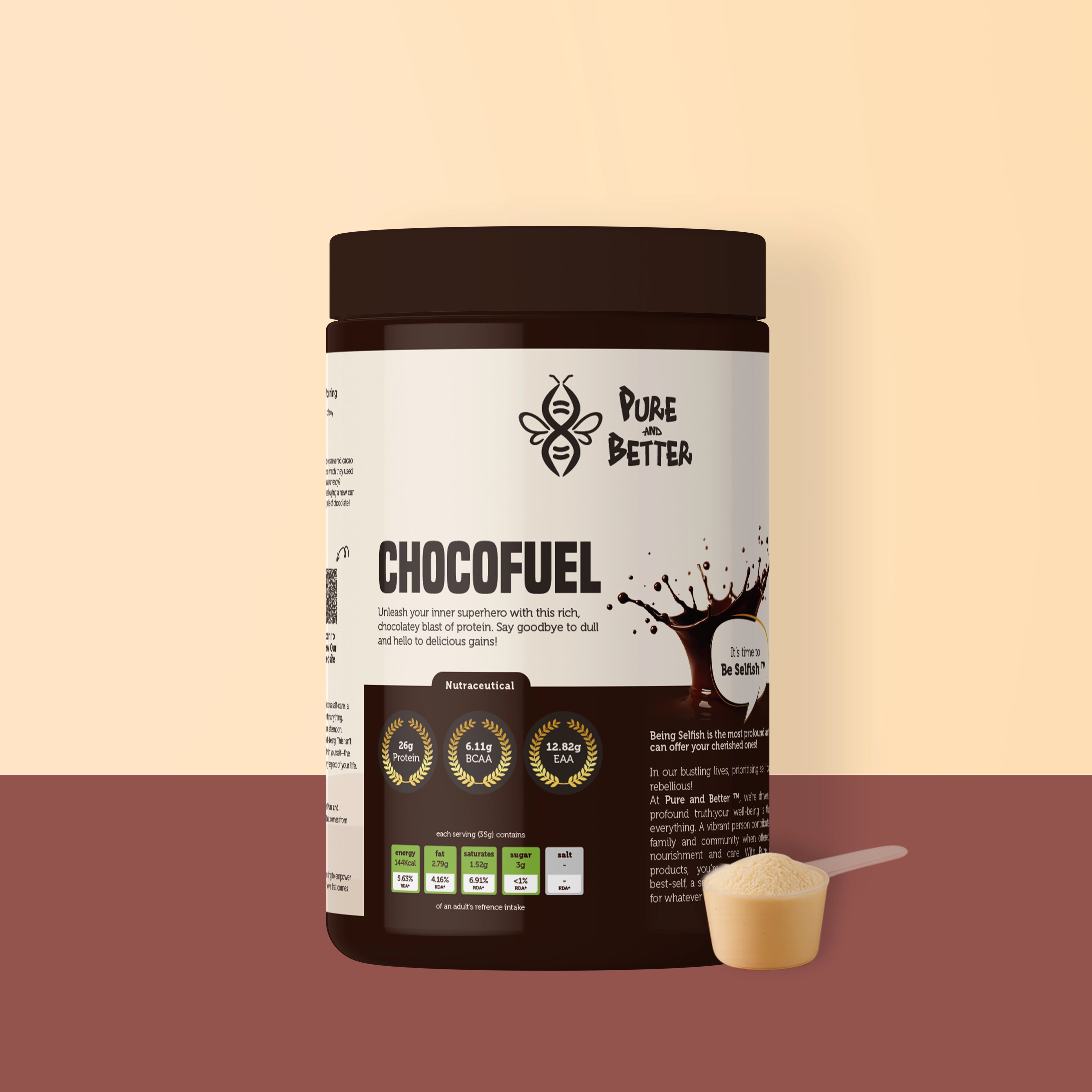 Chocofuel Protein Jar – 26g Whey Protein | 500g Total