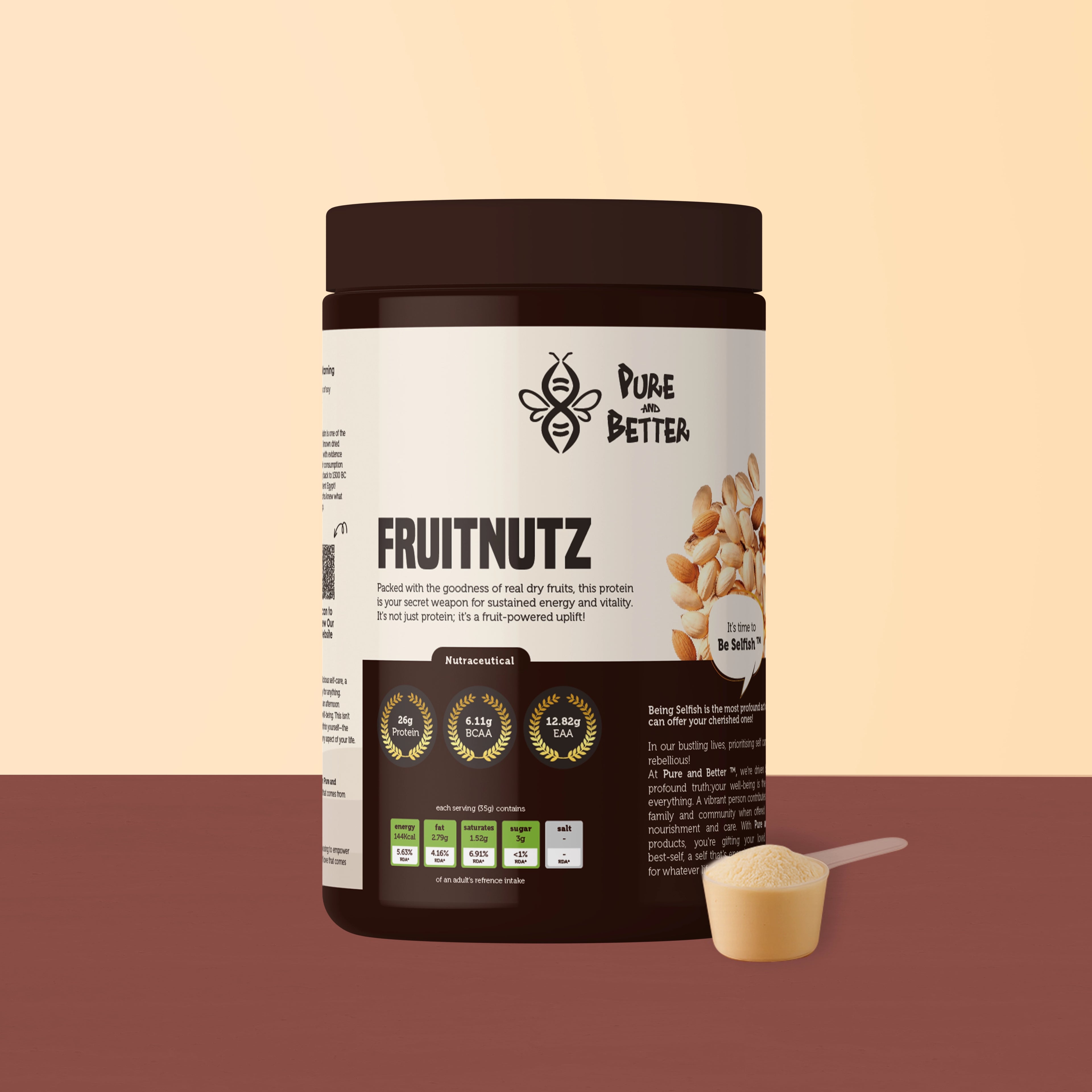 Fruitnutz Protein Jar – 26g Whey Protein | 500g Total