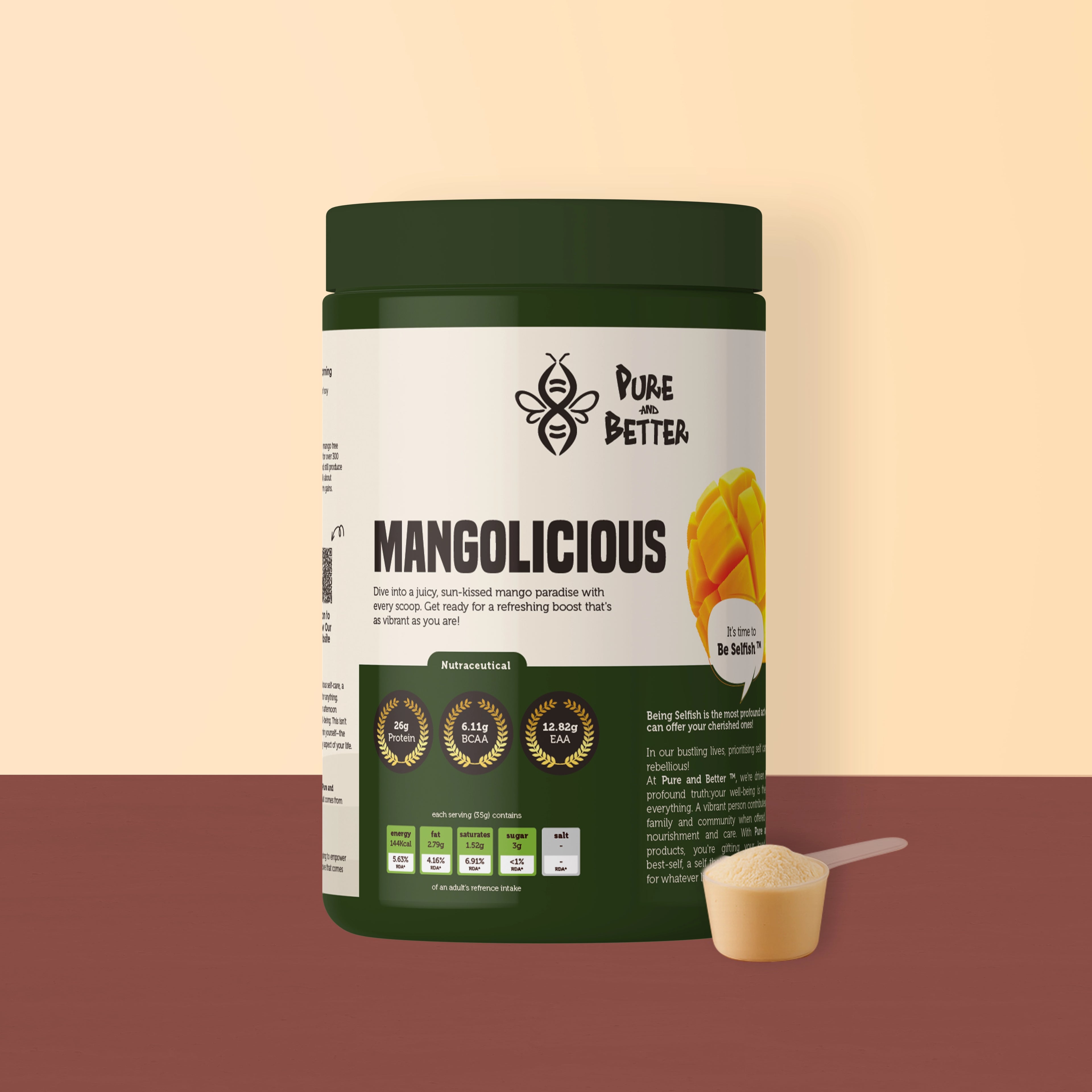 Mangolicious Protein Jar – 26g Whey Protein | 500g Total