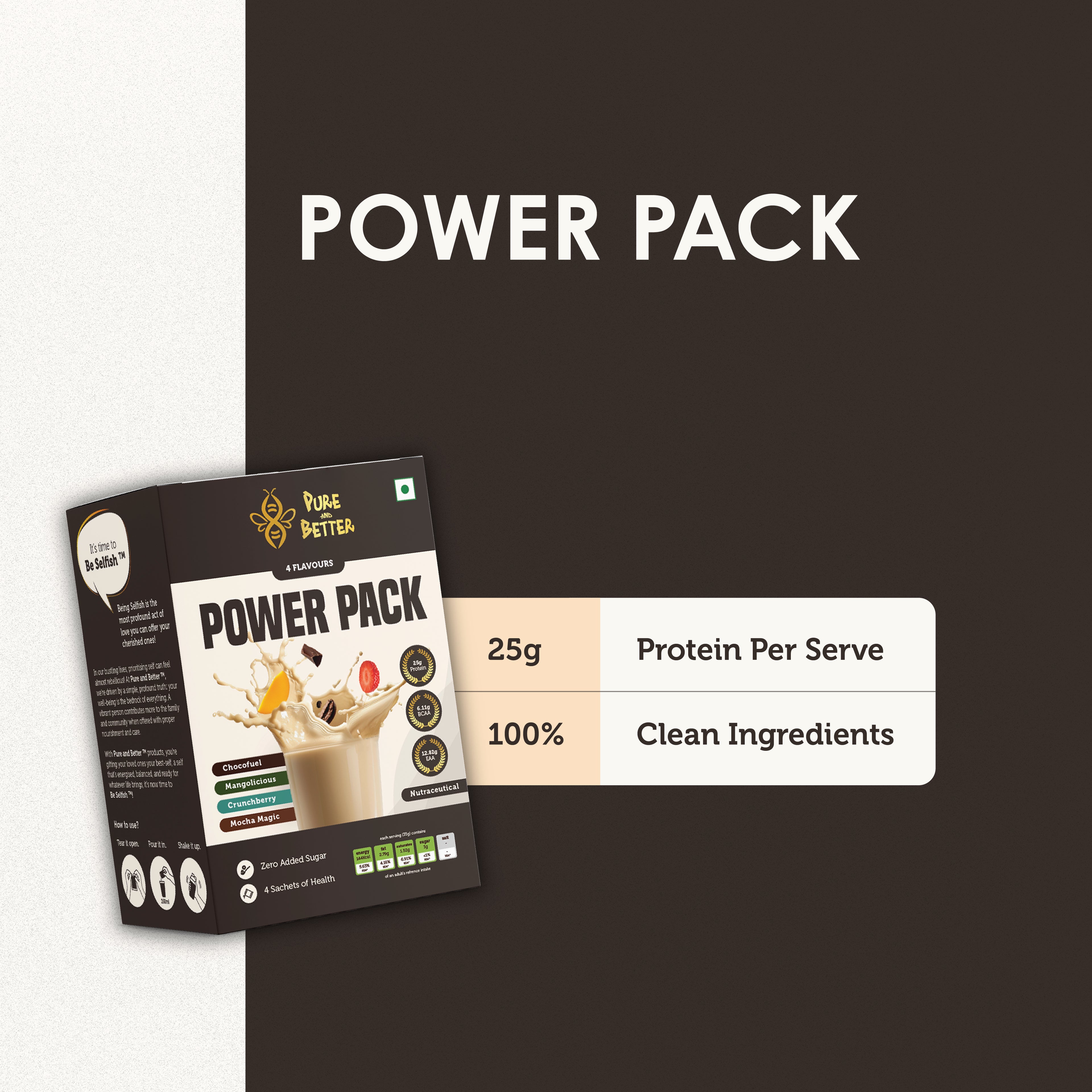 Power Pack (4 Flavors) – 25g Whey Protein | 140g Total
