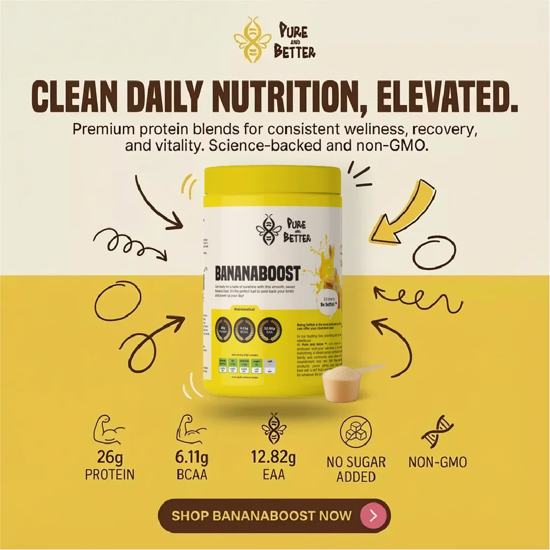 Bananaboost Protein Jar – 26g Whey Protein | 500g Total