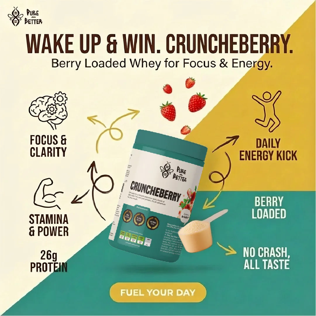 Crunchberry Protein Jar – 26g Whey Protein | 500g Total