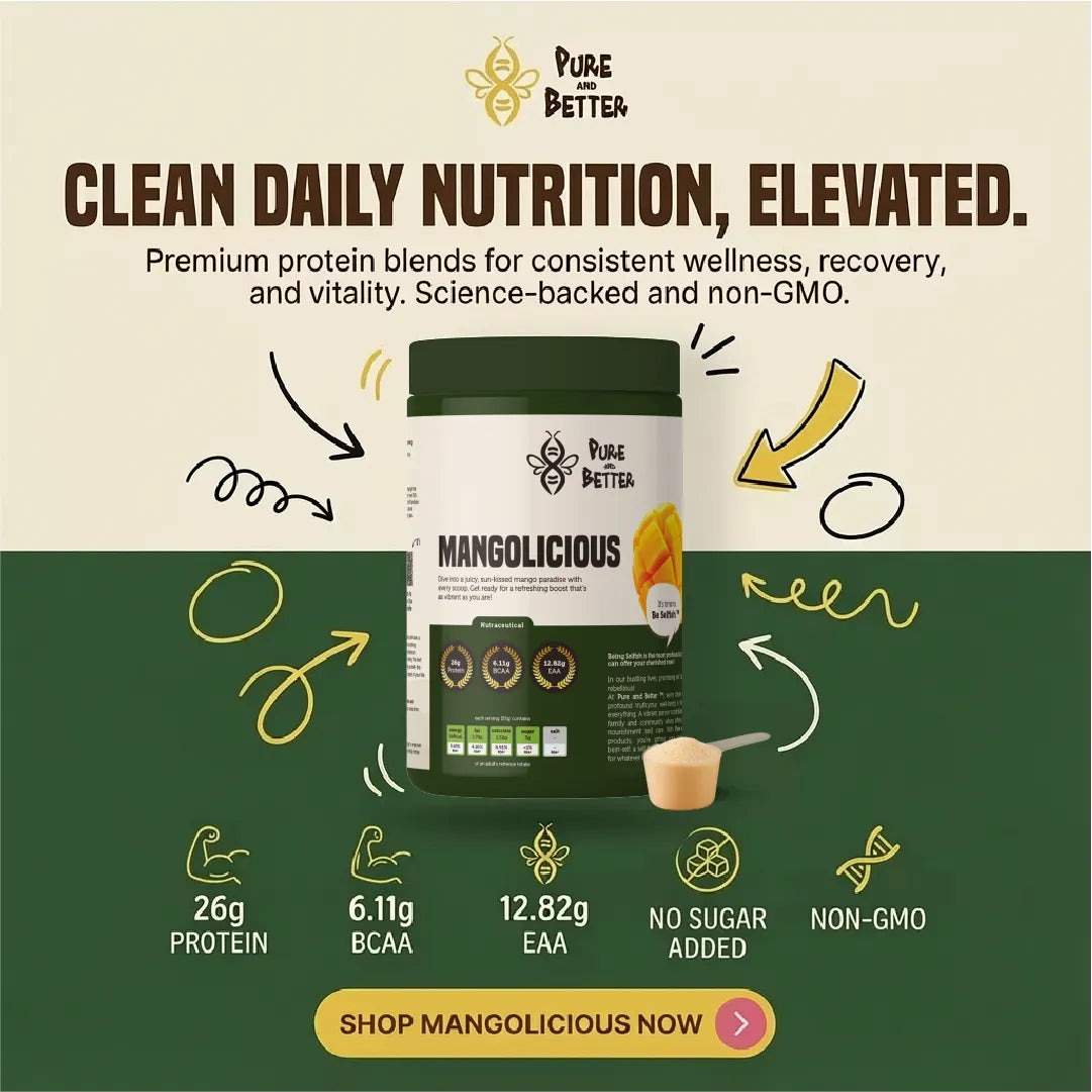 Mangolicious Protein Jar – 26g Whey Protein | 500g Total