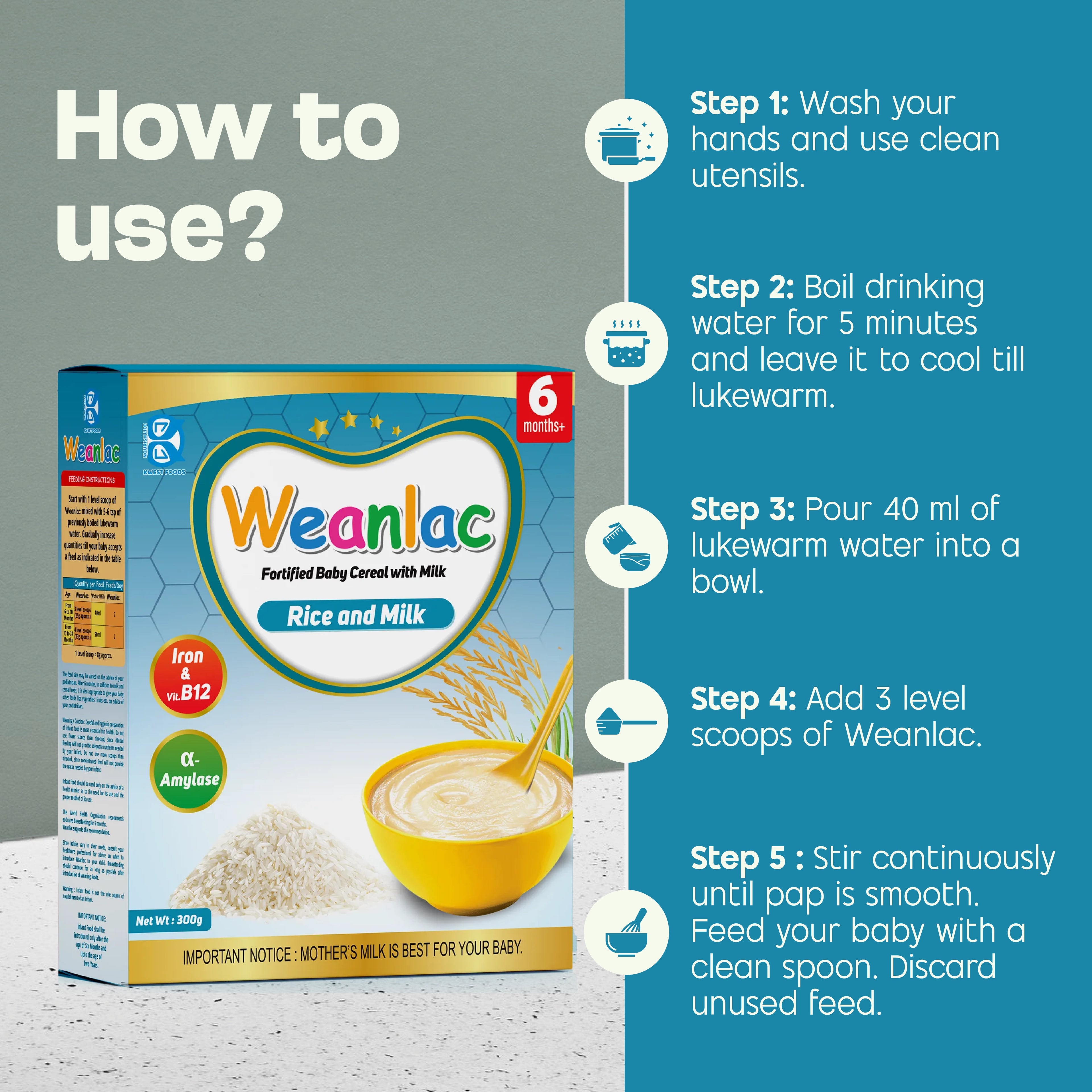 Weanlac Infant Cereal – Rice and Milk