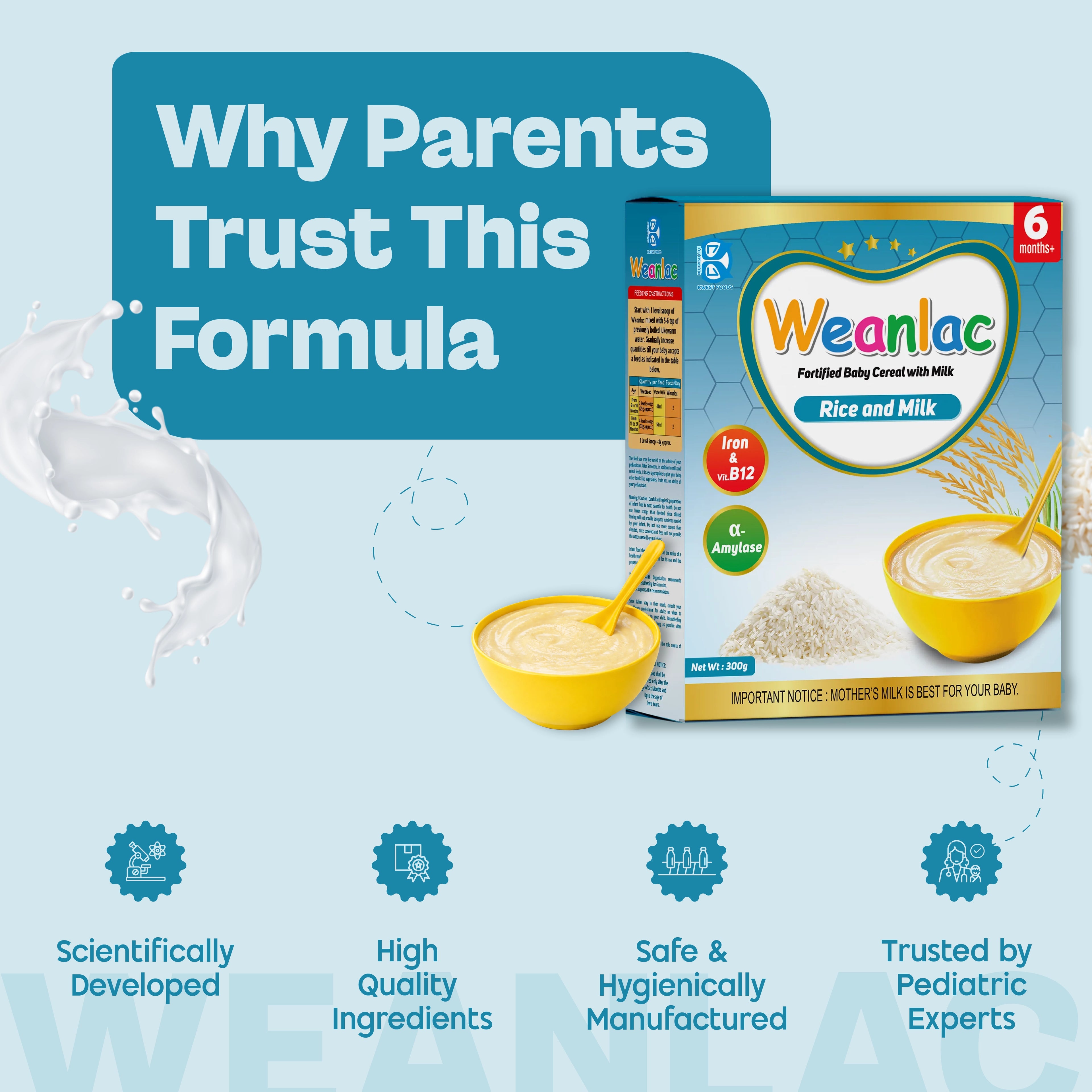 Weanlac Infant Cereal – Rice and Milk