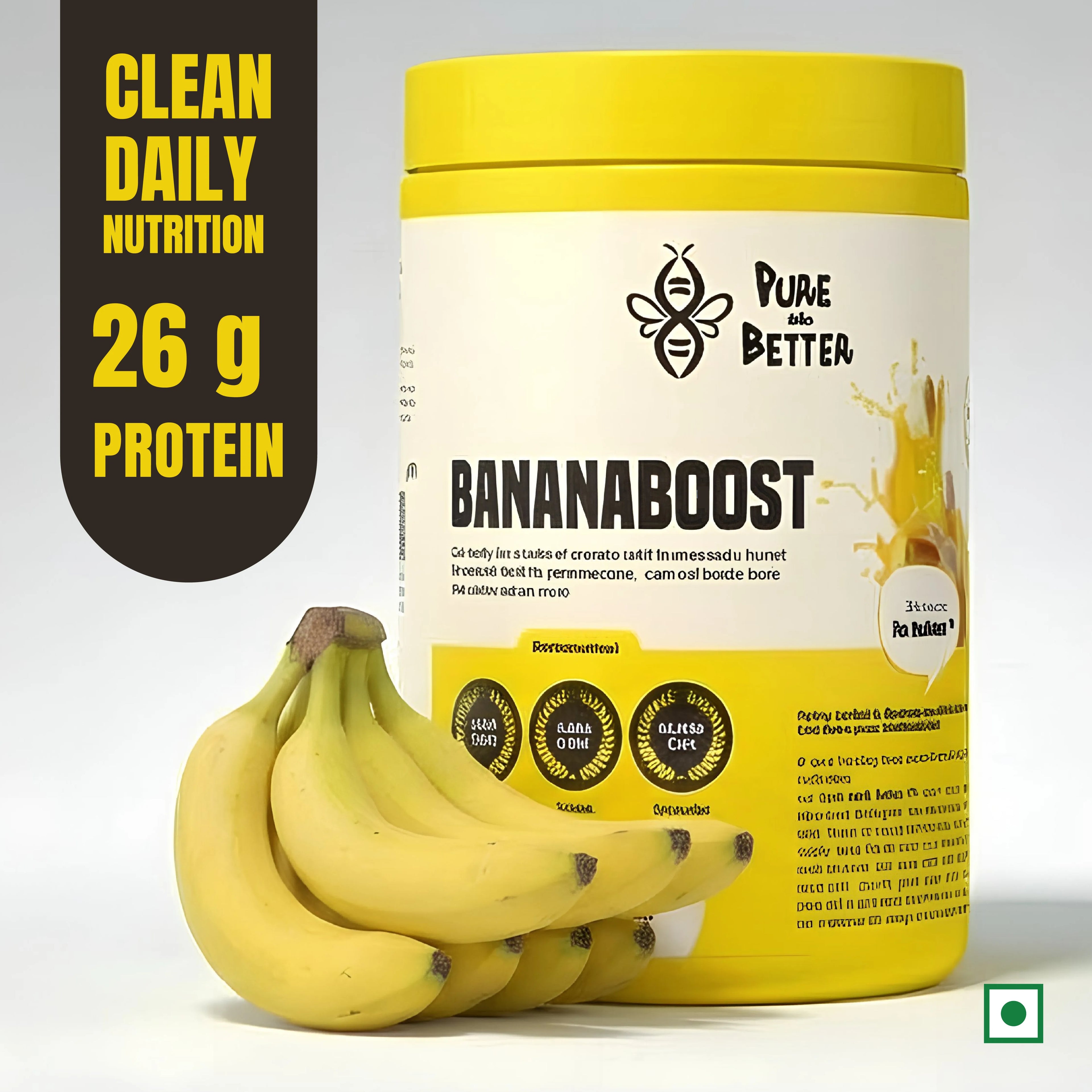 Bananaboost Protein Jar – 26g Whey Protein | 500g Total
