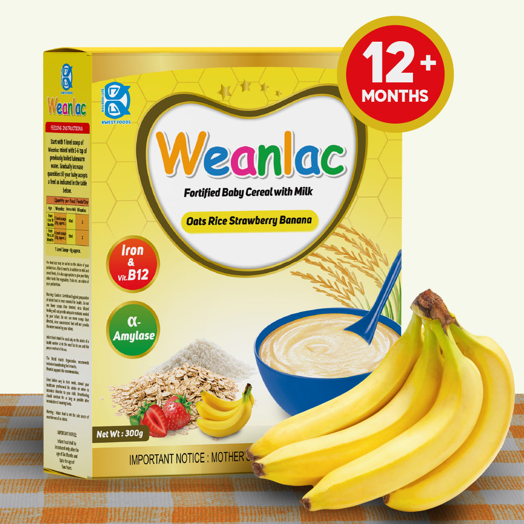 Weanlac Infant Cereal – Oats, Rice, Strawberry and Banana
