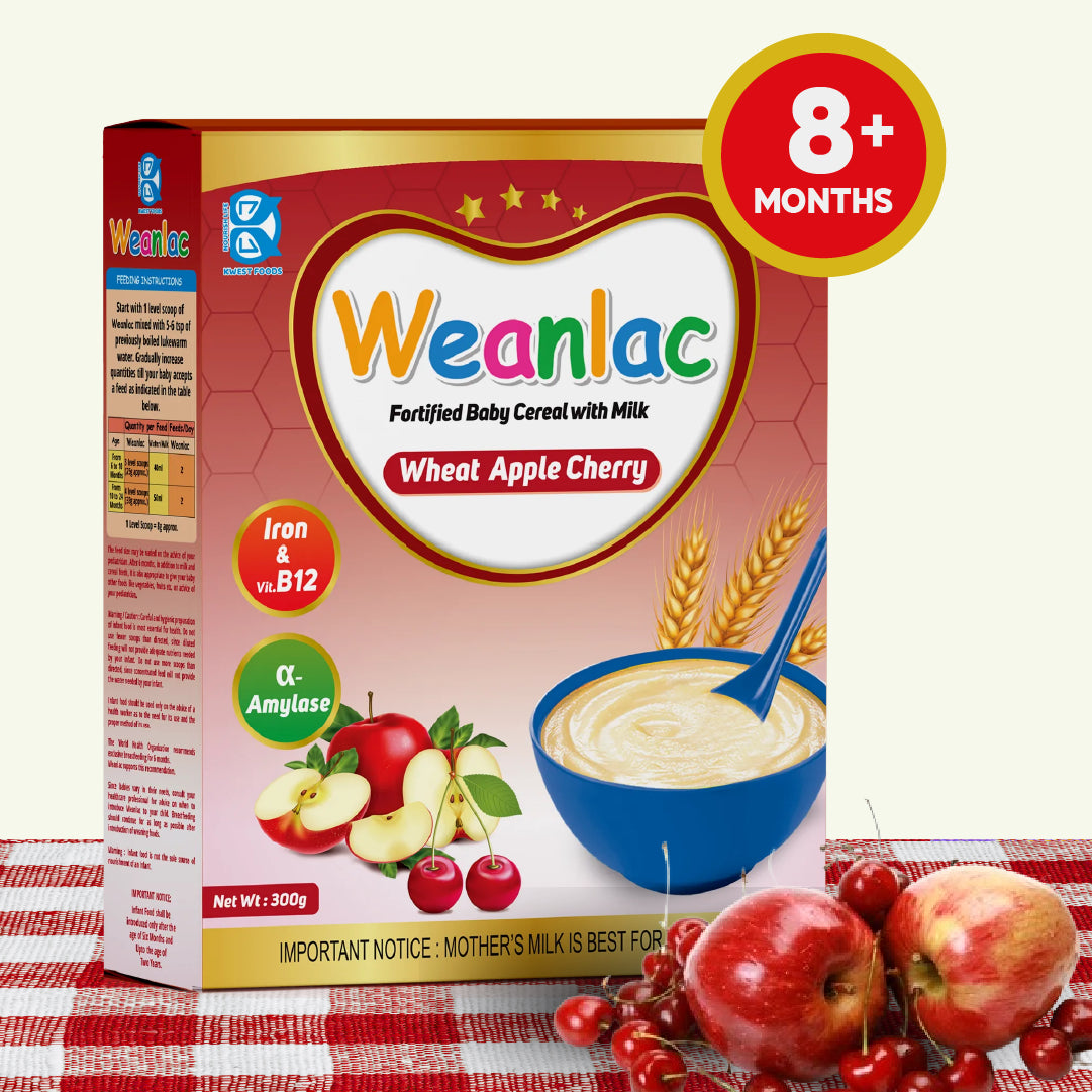 Weanlac Infant Cereal – Wheat, Apple, Cherry