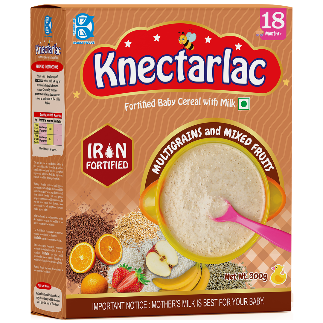 Knectarlac Infant Cereal – Multigrains and Mixedfruits