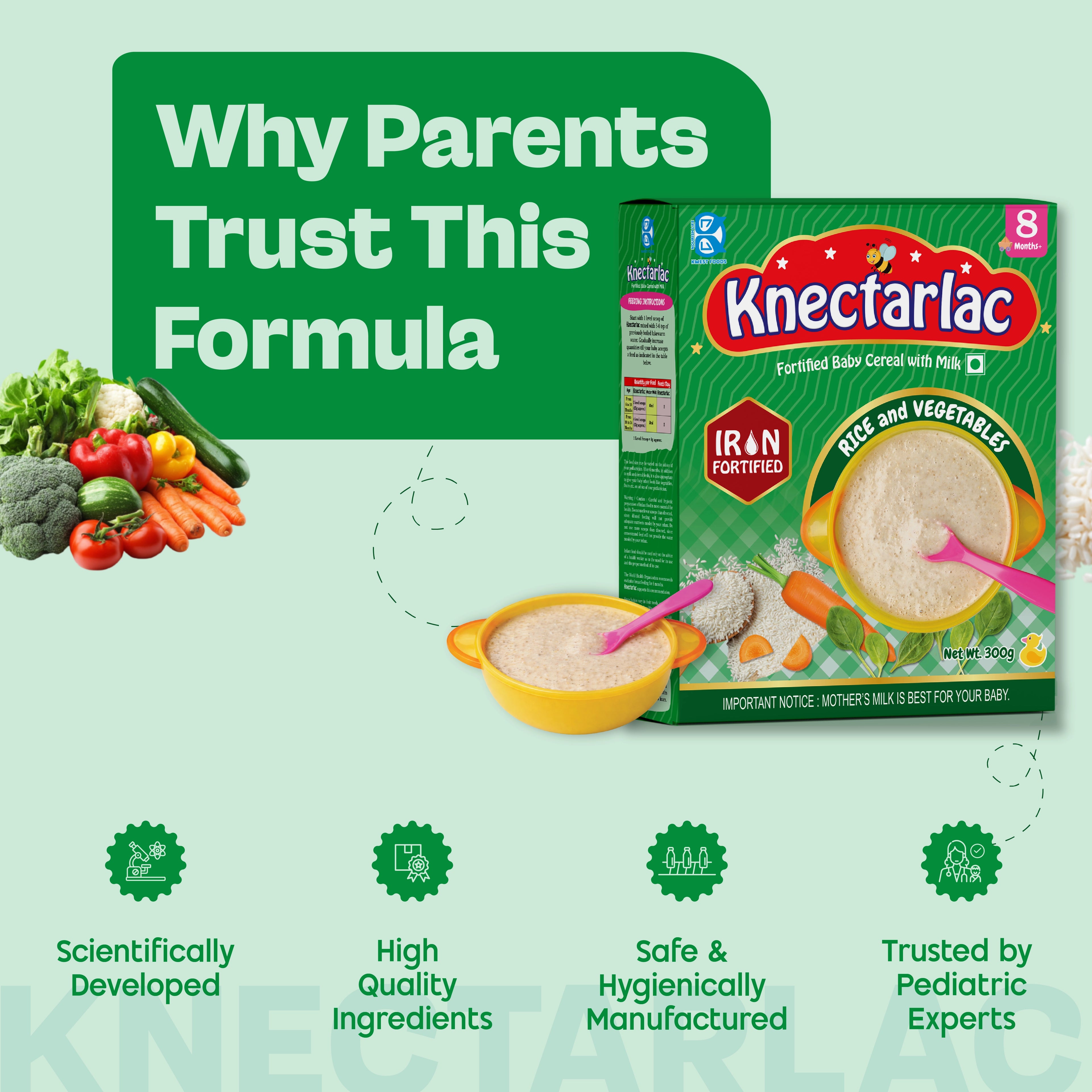 Knectarlac Infant Cereal – Rice and Vegetables