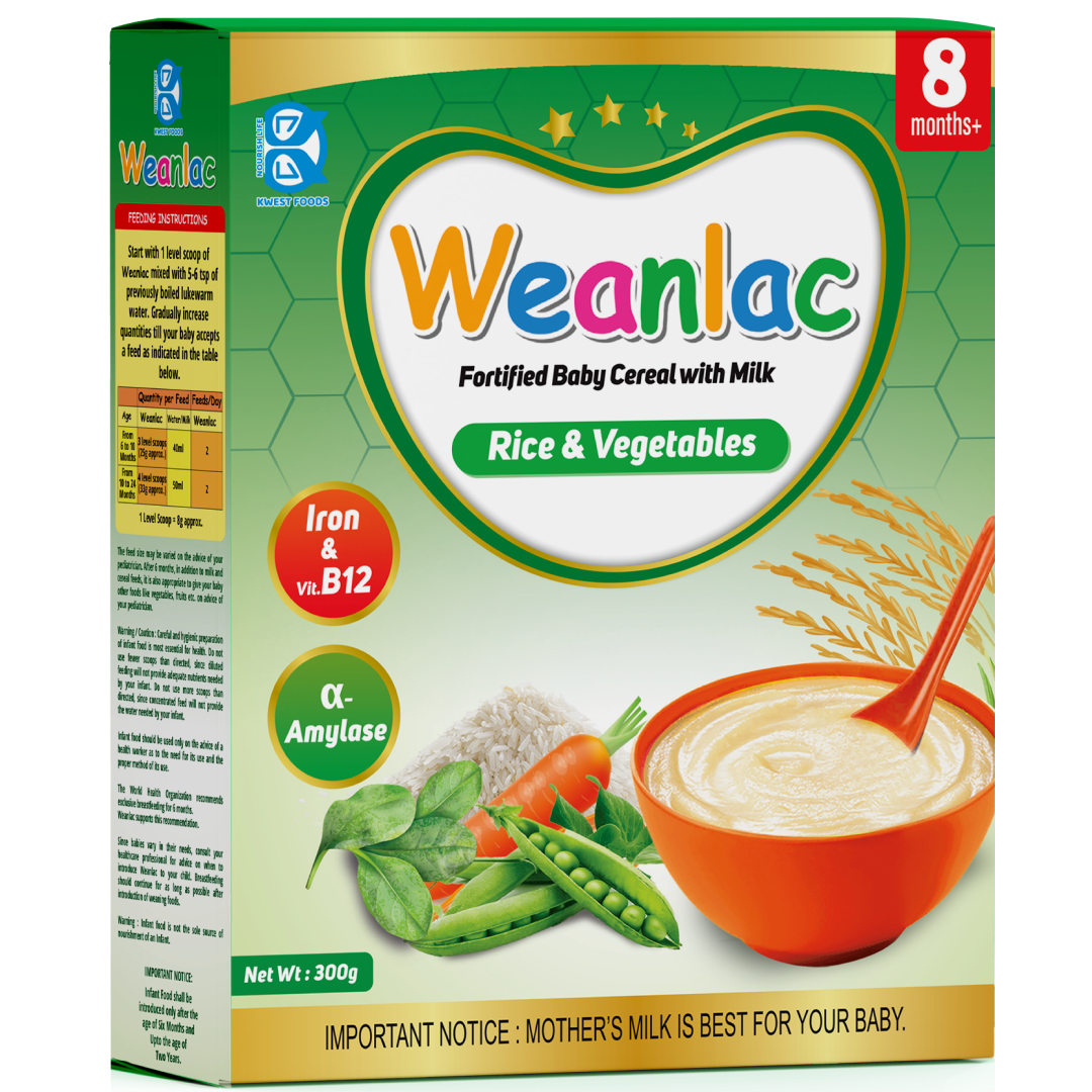 Weanlac Infant Cereal – Rice & Vegetables