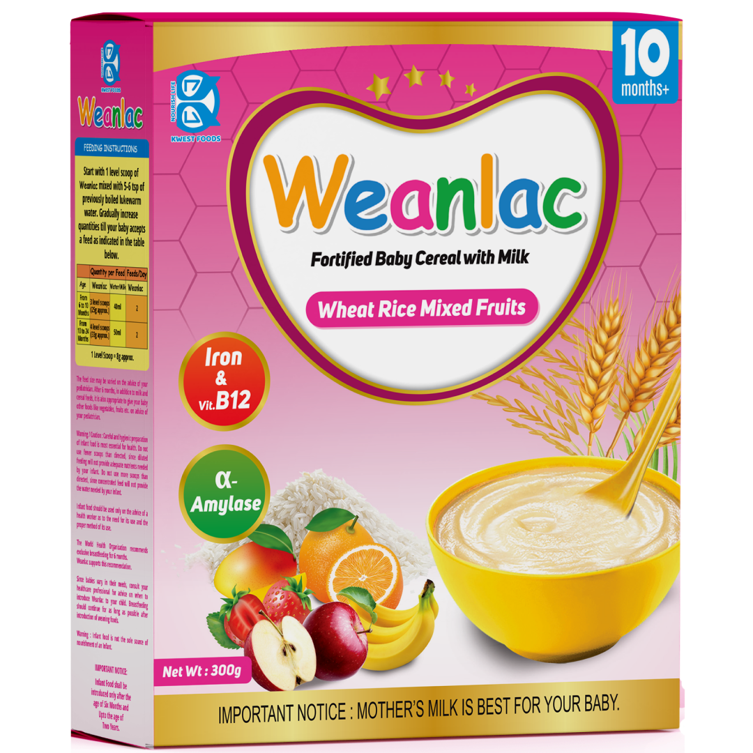 Weanlac Infant Cereal – Wheat, Rice, Mixed Fruits